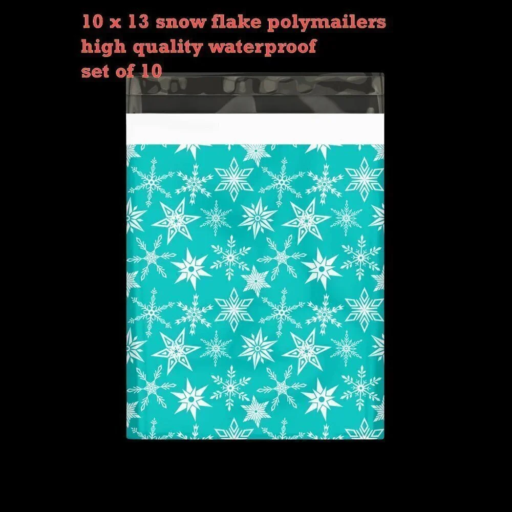 SNOWFLAKE POLYMAILERS 10 X‎ 13 NEW